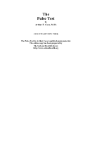 Arthur F Coca- The pulse test.pdf